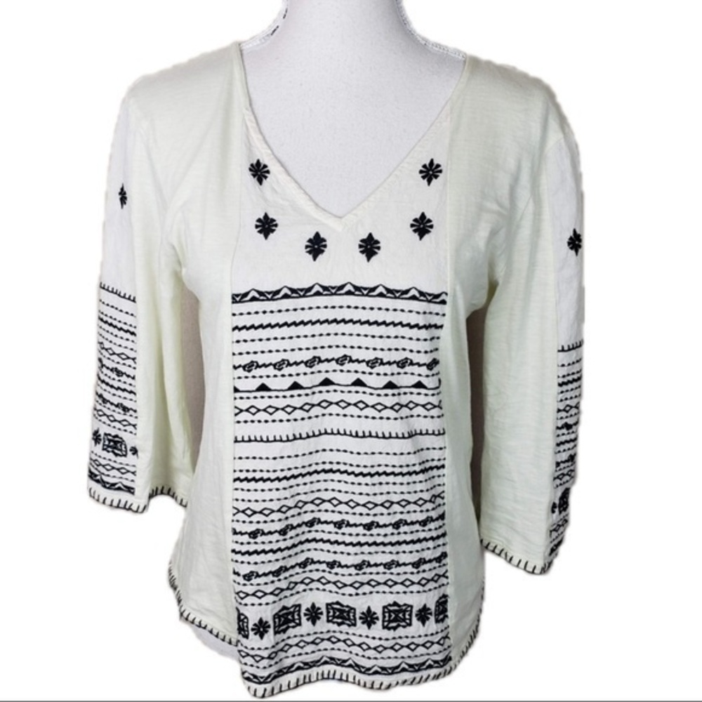 WALTER BAKER embroidered boho tunic top small